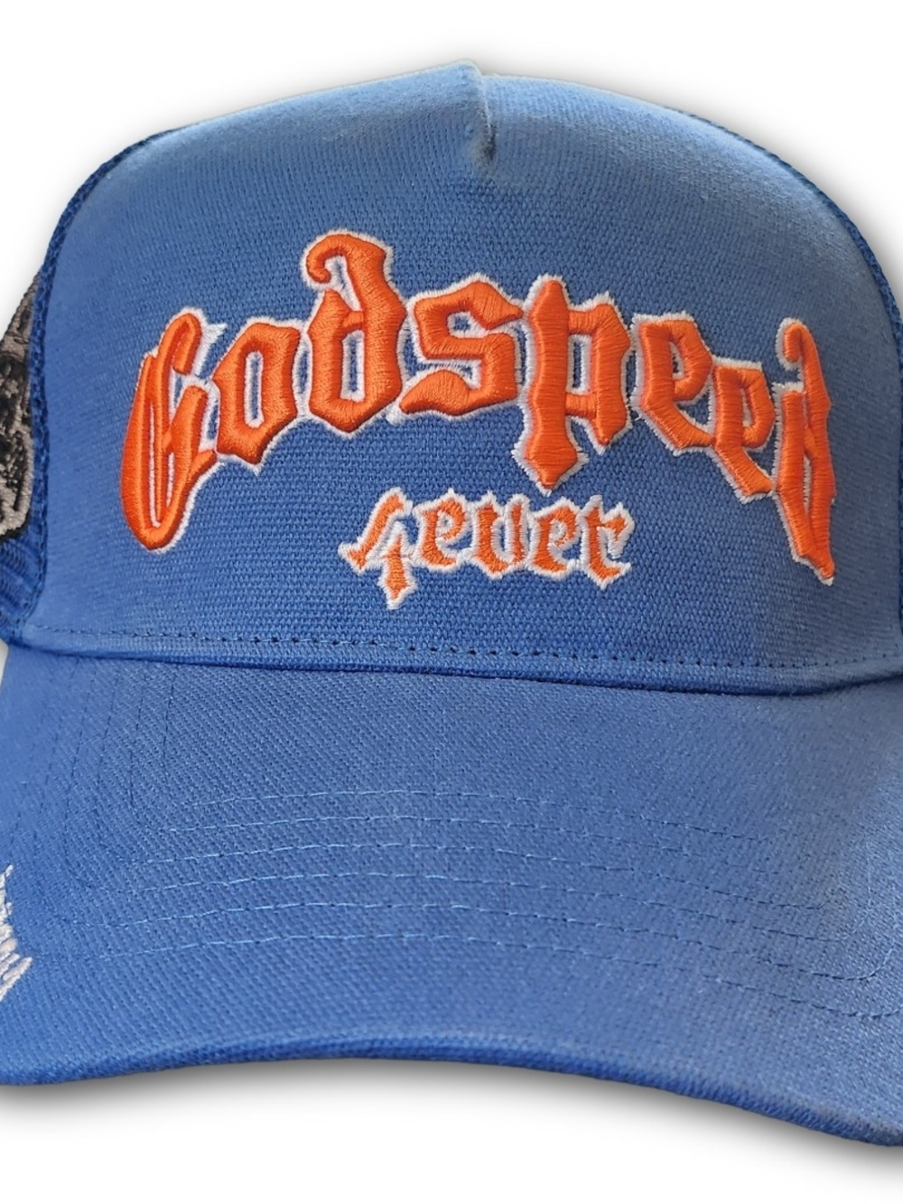 Godspeed New York “GS Forever” Trucker Hat - Blue/Orange (2024 Archive)